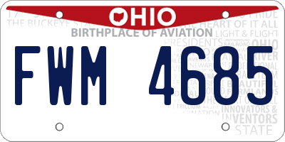 OH license plate FWM4685