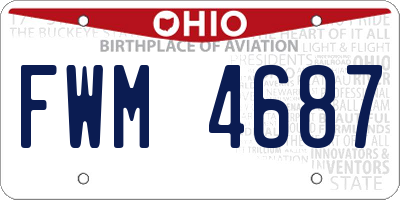 OH license plate FWM4687