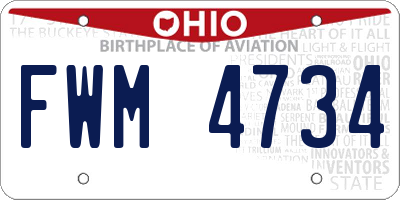 OH license plate FWM4734