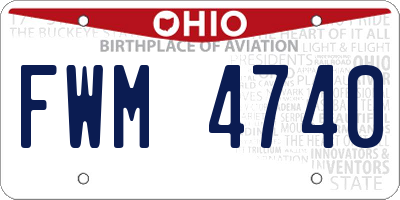 OH license plate FWM4740