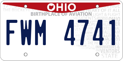 OH license plate FWM4741