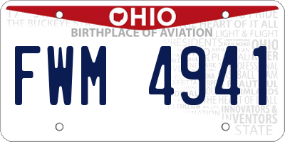 OH license plate FWM4941