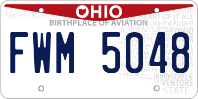 OH license plate FWM5048