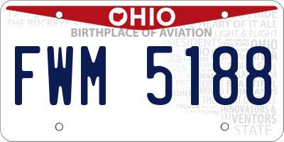 OH license plate FWM5188