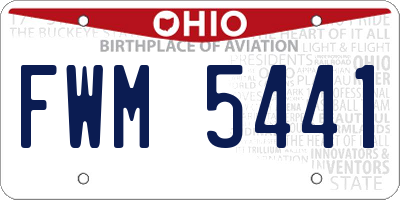 OH license plate FWM5441