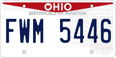 OH license plate FWM5446