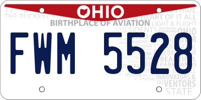 OH license plate FWM5528