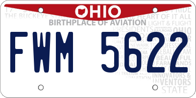 OH license plate FWM5622