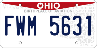 OH license plate FWM5631