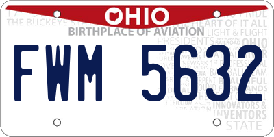 OH license plate FWM5632