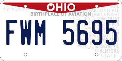 OH license plate FWM5695