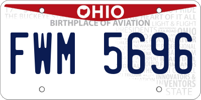 OH license plate FWM5696