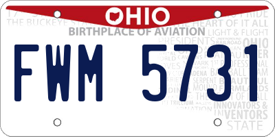 OH license plate FWM5731