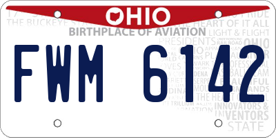 OH license plate FWM6142