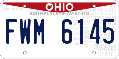 OH license plate FWM6145