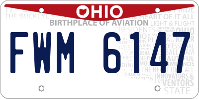 OH license plate FWM6147