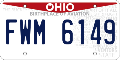 OH license plate FWM6149