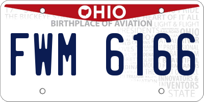 OH license plate FWM6166