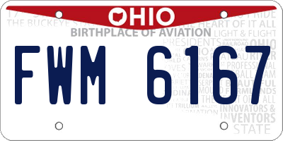 OH license plate FWM6167