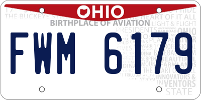 OH license plate FWM6179