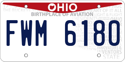 OH license plate FWM6180
