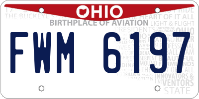 OH license plate FWM6197
