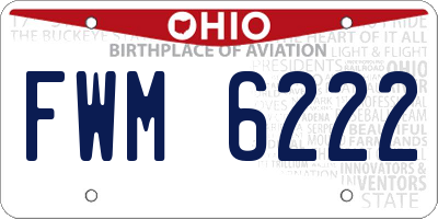 OH license plate FWM6222