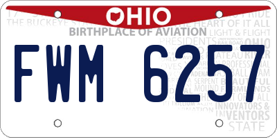 OH license plate FWM6257