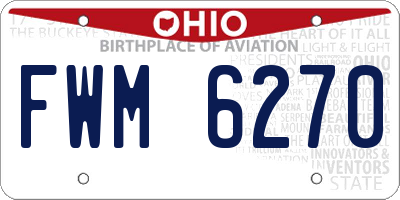 OH license plate FWM6270