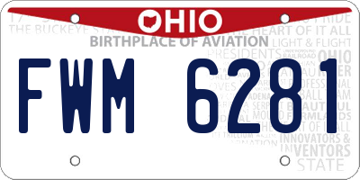 OH license plate FWM6281
