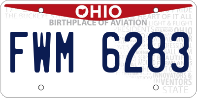 OH license plate FWM6283