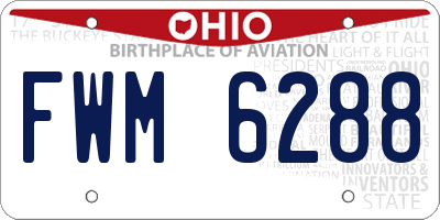 OH license plate FWM6288
