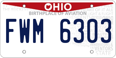 OH license plate FWM6303