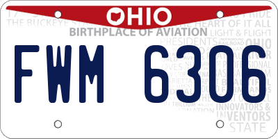 OH license plate FWM6306