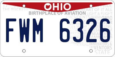 OH license plate FWM6326