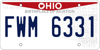 OH license plate FWM6331