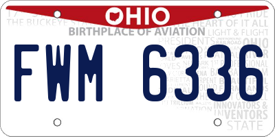 OH license plate FWM6336