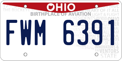 OH license plate FWM6391