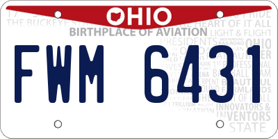 OH license plate FWM6431