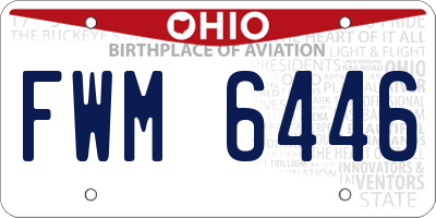 OH license plate FWM6446
