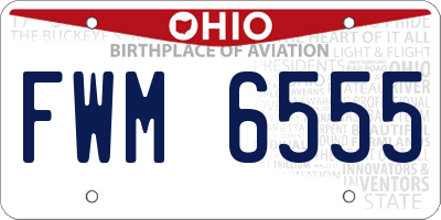 OH license plate FWM6555
