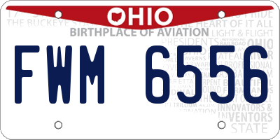 OH license plate FWM6556
