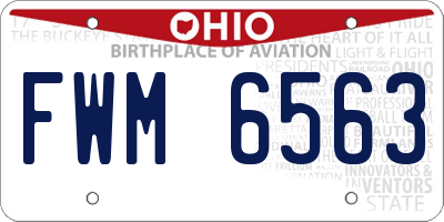 OH license plate FWM6563