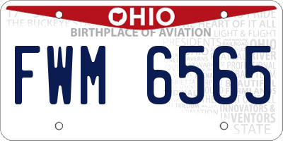 OH license plate FWM6565