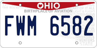 OH license plate FWM6582