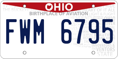 OH license plate FWM6795