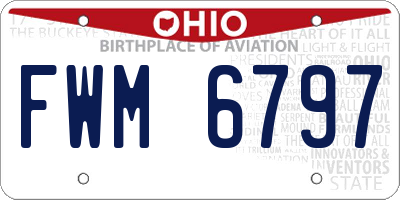 OH license plate FWM6797