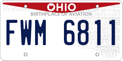 OH license plate FWM6811