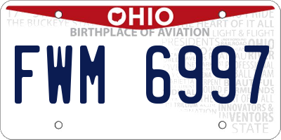 OH license plate FWM6997