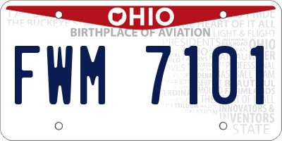 OH license plate FWM7101